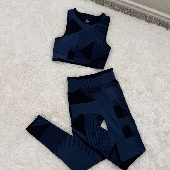 Sweaty Betty Interval Seamless 7/8 Leggings (XS) Sports tank M)Black and Navy - Picture 2 of 14